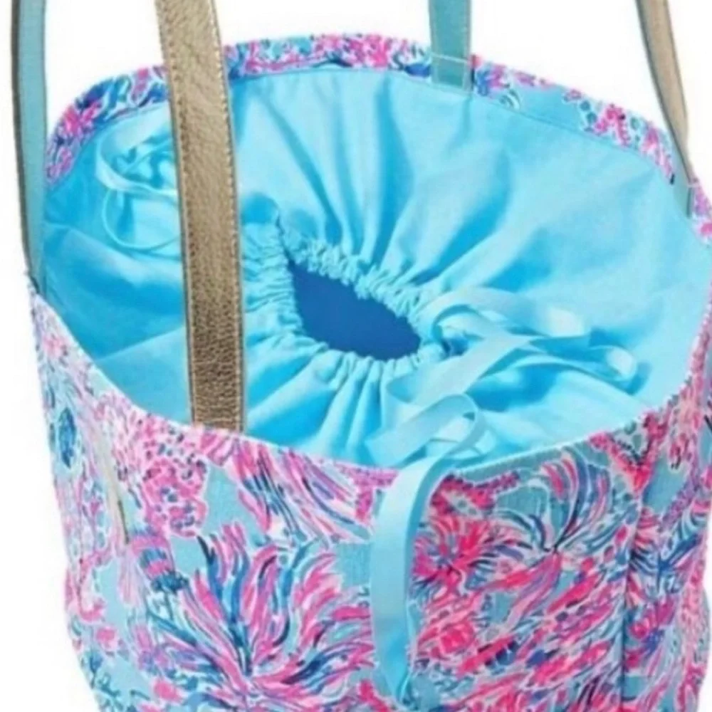 Lilly pulitzer wicker tote bag NWT - Picture 2 of 4